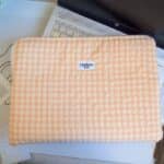 Funda para Portátil en tejido Vichy Vainilla