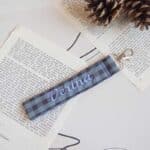 Llavero Bordado Vichy océano