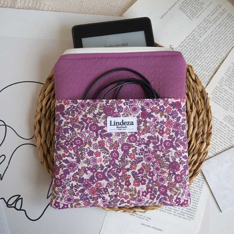 LINDEZA-FUNDA-PARA-KINDLE-KOBO-CREMALLERA-ACOLCHADA-TELA