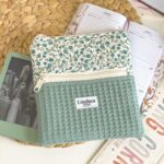 Funda para Kindle y Kobo cremallera hecha a mano en tejido de flores