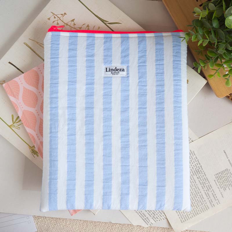 LINDEZA-FUNDA-PARA-LIBRO-CREMALLERA-RAYAS