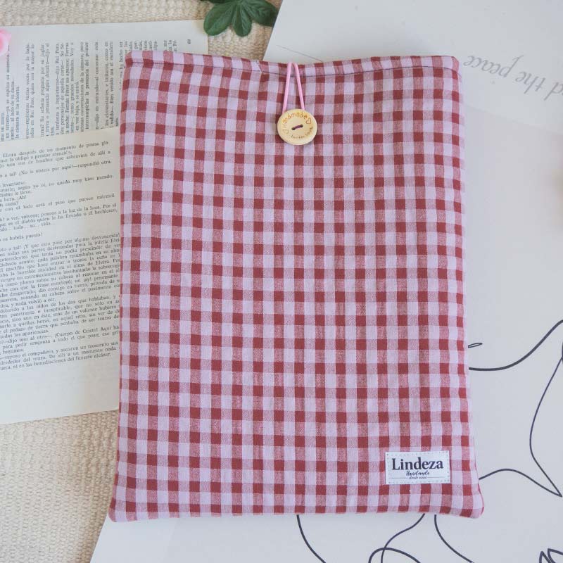 Funda para libro Vichy Frambuesa