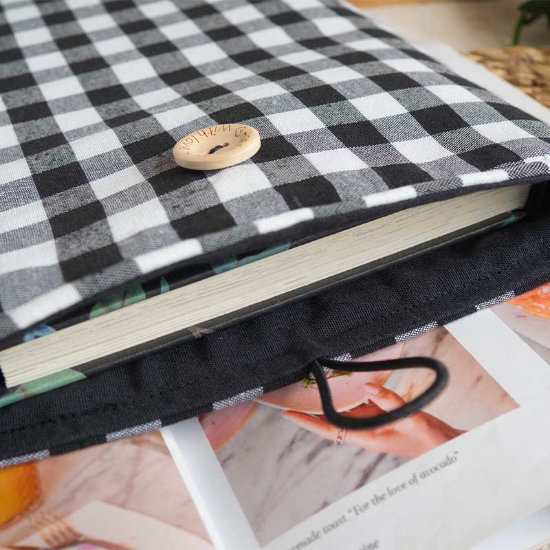 Funda para Libro Vichy negro - Imagen 2