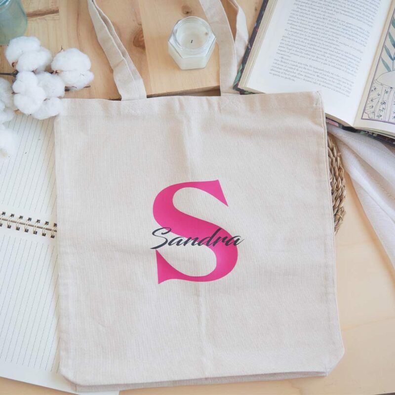 Tote algodón + nombre personalizado