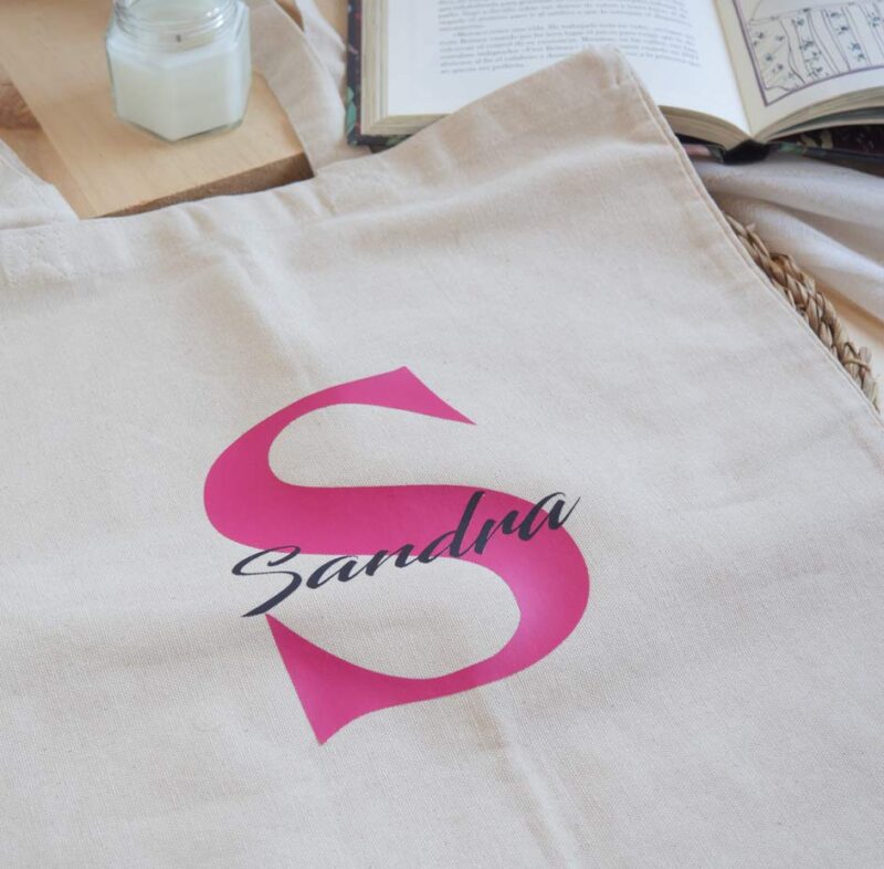 Tote algodón + nombre personalizado
