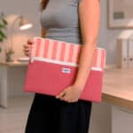funda para portatil doble cremallera rayas