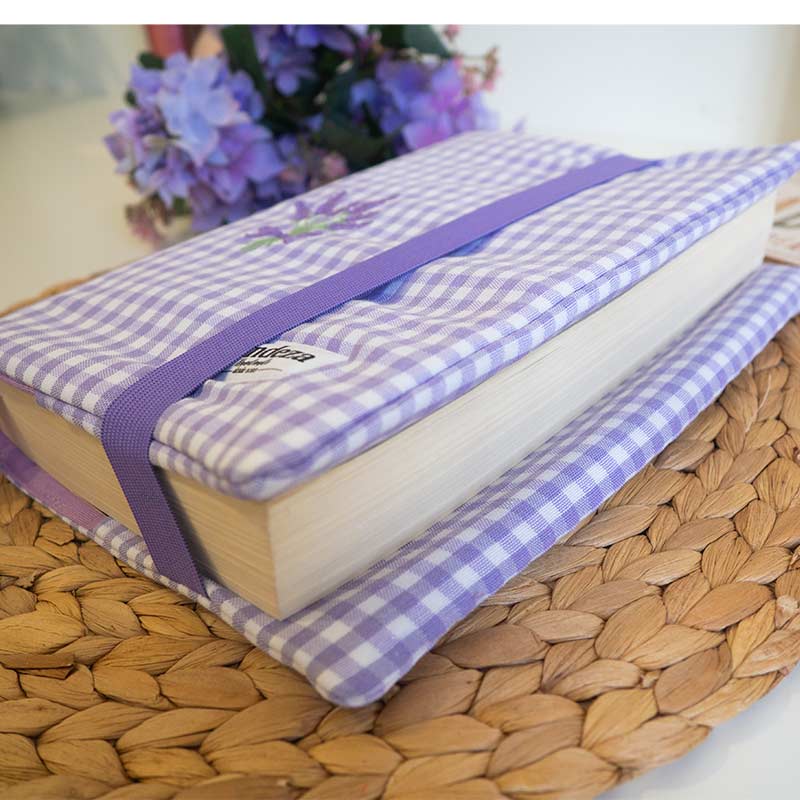 Funda Tapa Libro BOLSILLO Bordado Lavanda - Imagen 2