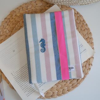 FUNDA TAPA PARA LIBRO EN TEJIDO DE RAYAS CONIL