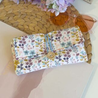 funda de tela de flores para gafas