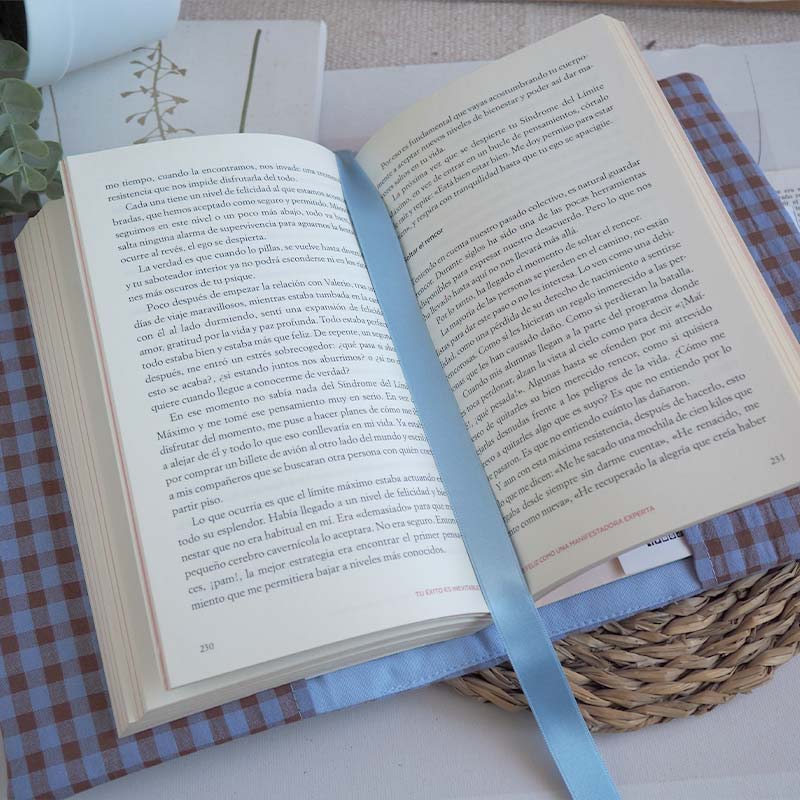 Funda para Libro Vichy Cacao - Imagen 2